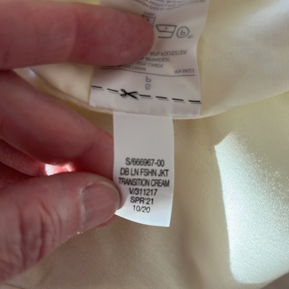 Banana Republic Ivory Linen Double Breasted Blazer - Picture 9 of 16